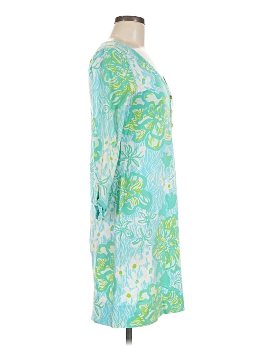 Lilly Pulitzer Women’s Wave Rider Floral V-Neck Pima Cotton Dress M - Picture 5 of 8